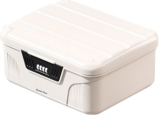 마켓플랜 코어 다용도 비밀번호 수납함, 화이트, 1개