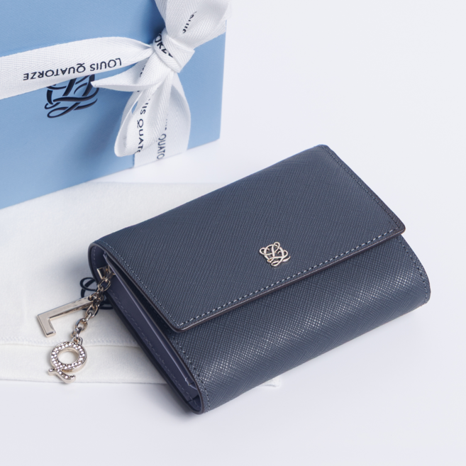 루이까또즈 여성 지갑 그레이 라벤더 투톤 + 선물포장