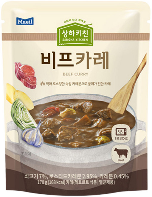 매일우유 매일 상하키친 혼합 포크카레 170g 3팩 + 비프카레, 6개