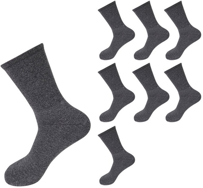 비바슈슈 남성용 밴드조임없이 편안한 무압박 당뇨 면양말 8켤레