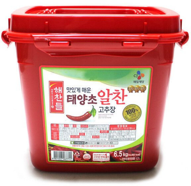 해찬들 태양초 알찬고추장 6.5kg, 1
