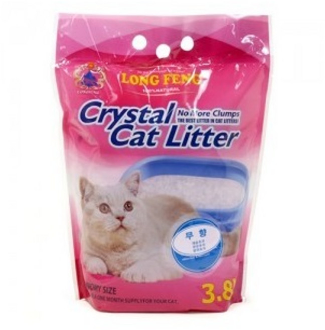 룽펑 크리스탈 흡수형 고양이 모래, 3.8L, 1개, 무향