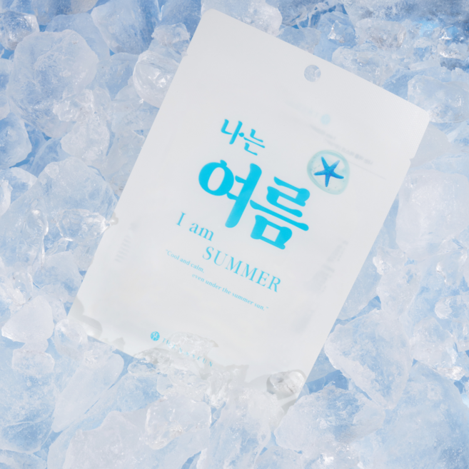 THE NANEUN 여름 다시마추출물 수분 콜라겐 마스크팩 피부 진정 쿨링 탄력리프팅 올인원, 3개, 5개입