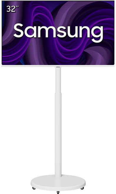 삼성전자 삼탠바이미 M5 원터치 3세대 이동식 무빙 스탠드 스마트 모니터 패키지 OTT, (선반X) 32인치 화이트에디션, 80.1cm