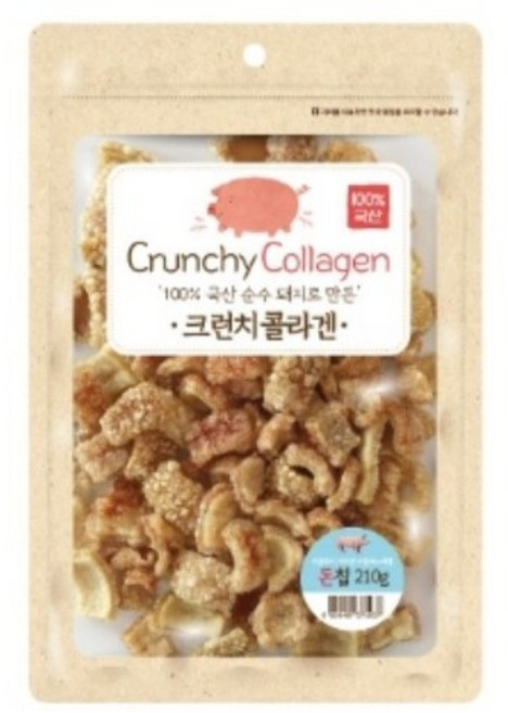 [크런치] 콜라겐 돈칩 210g, 1개, 돼지