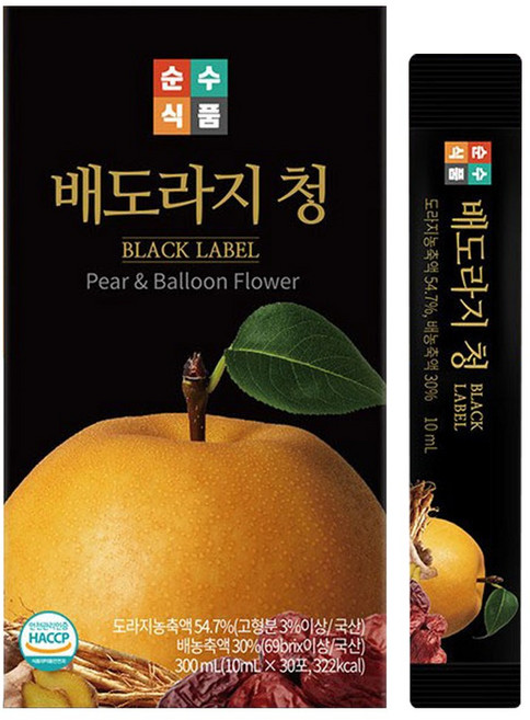 순수식품 배도라지청 블랙라벨 스틱, 10ml, 1개