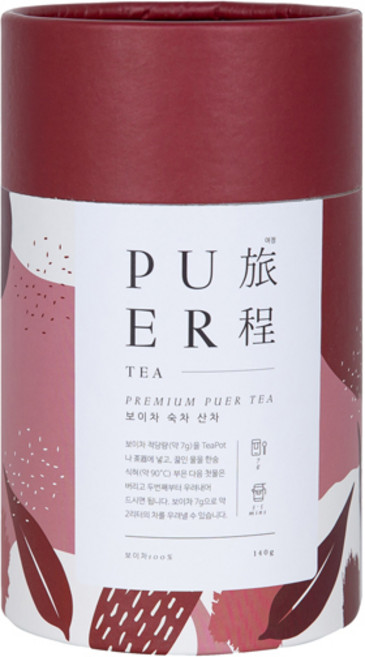 운남보이차 보이숙차 지관 산차, 140g, 1개, 1개입