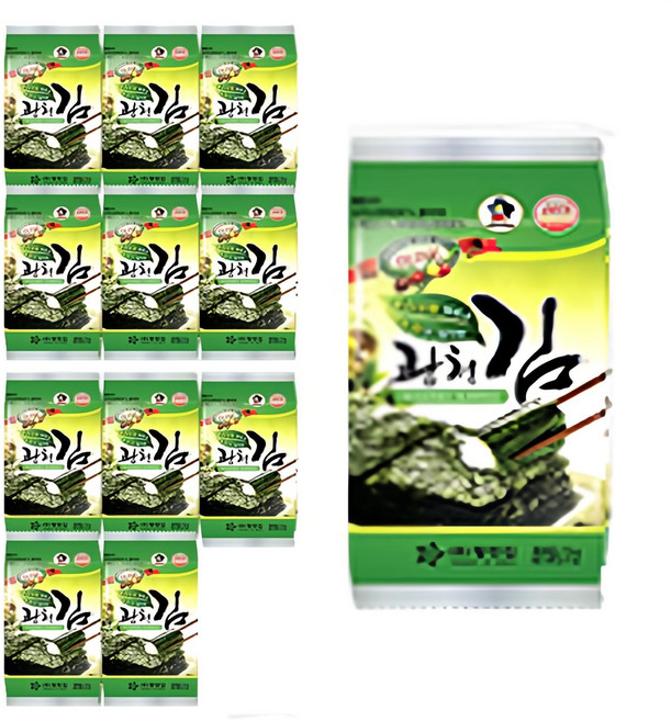 광천김 올리브유를 바르고 녹차가 첨가된 도시락김, 60g, 1개