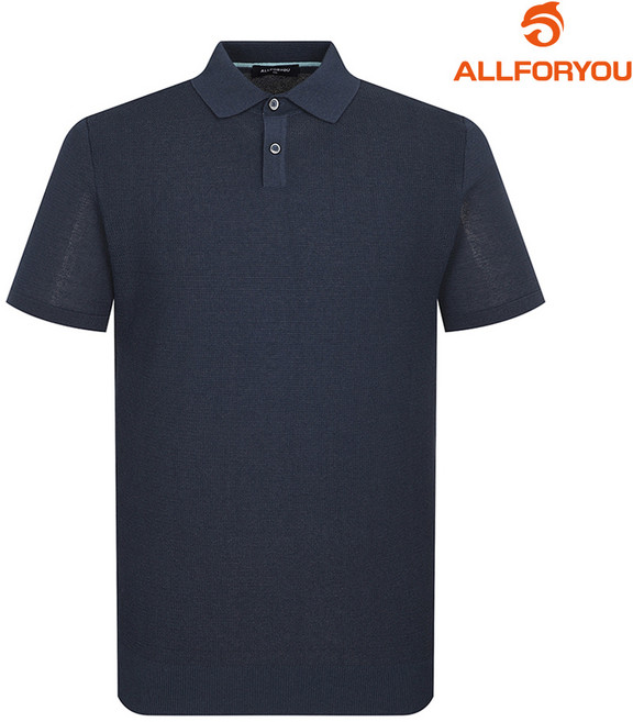 [올포유] 남성 앞판 조직 솔리드 카라 반팔 니트 AGSPM3221-915_G