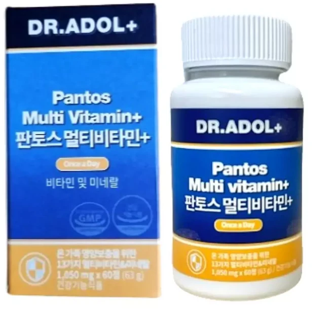 닥터아돌 멀티비타민 판토스 미네랄 월분 60정, 1개