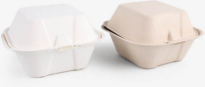 더팩컴퍼니 B003 햄버거펄프용기 미니 화이트/크라프트 100개 500개, 크라프트