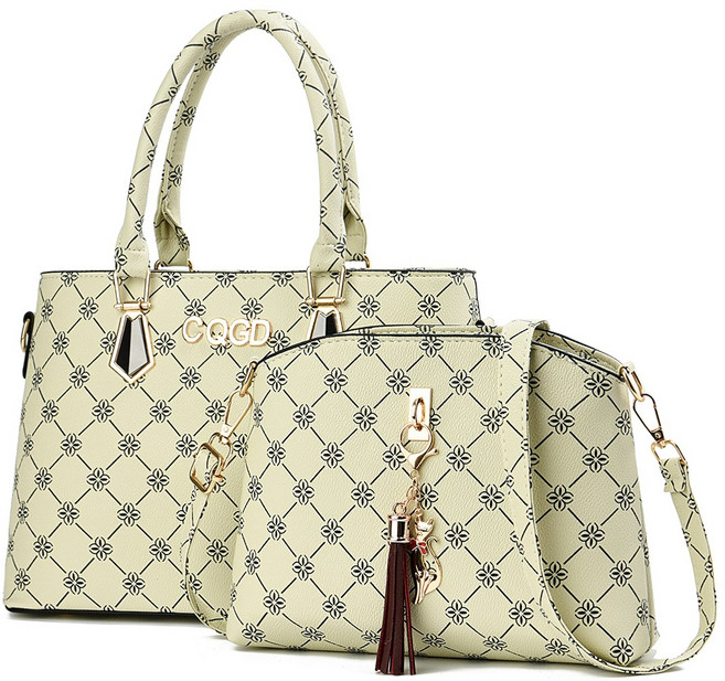 CQGD 중년 여성 토트백 가죽핸드백 2종세트