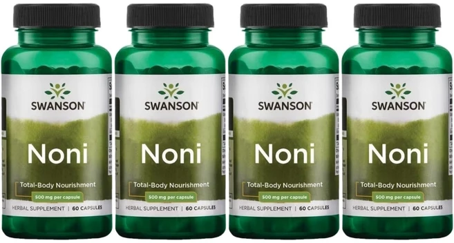 스완슨 노니 500mg, 60정, 4개 - 쿠팡