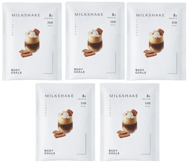 Body Goals 飽飽控卡白奶昔 紅茶拿鐵 高蛋白低卡 美味代餐 健康飽腹感, 30g, 5個
