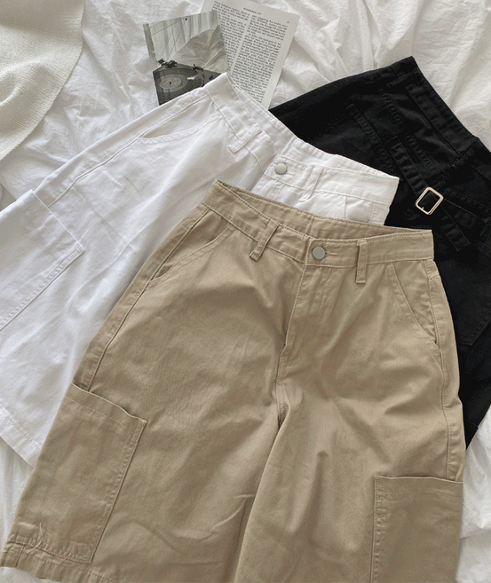 키키코 여름 백스트랩버뮤다코튼팬츠