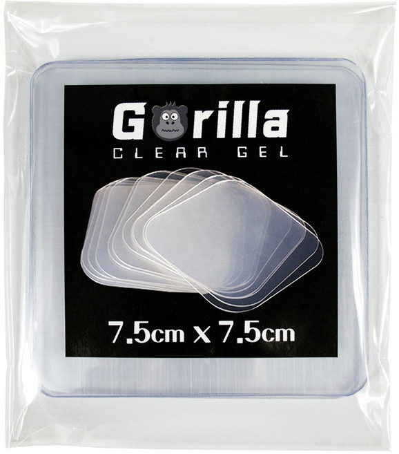 (10장)접착흔적없는 매직 실리콘 테이프 양면스티커형 7.5cmX7.5cm 고릴라클리어겔, 1개