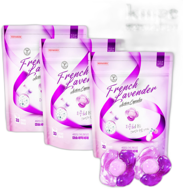 탑스텝 프렌치라벤더캡슐세제 캡슐세탁세제, 1개입, 1개