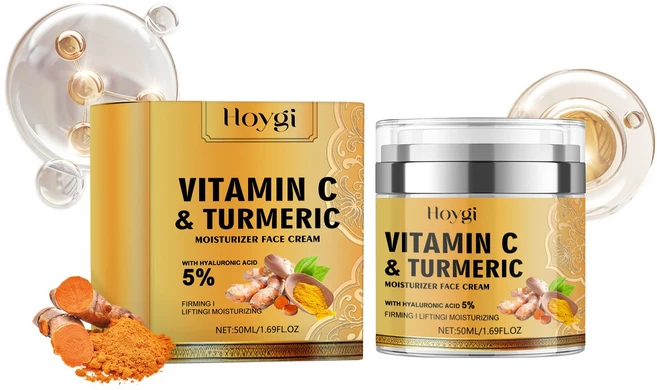 Hoygi 강황 콜라겐 크림 잔주름 완화 피부 밝게 하고 탄력 강화 미백 얼굴 피부 주름 방지 크림, 1개 - 쿠팡
