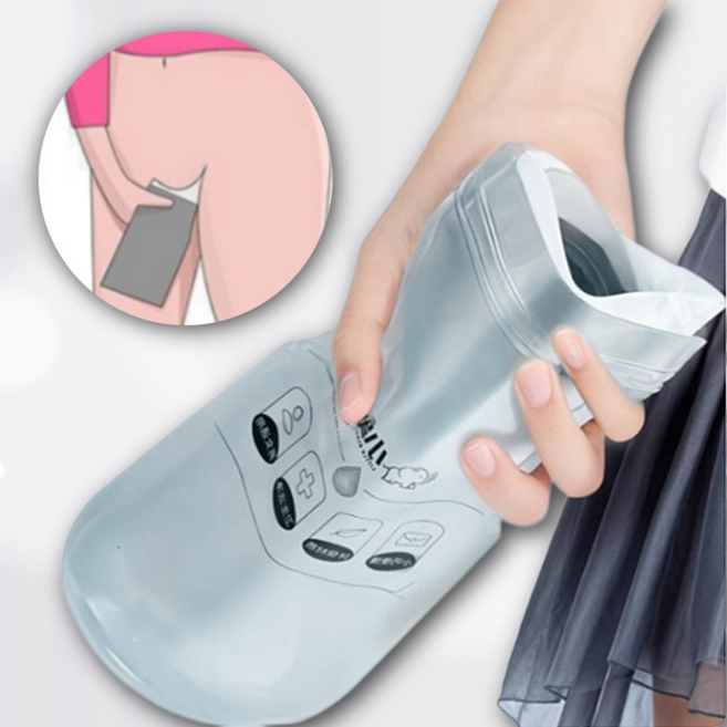 휴대용 화장실 캠핑 소변기 백패킹 이동식 변기 응고제 배변 봉투 소변통 파우치 여성 야외, 1개