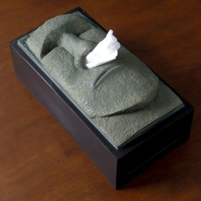 摩艾巨石像 抽取式衛生紙盒 Tiki Moai造型, 1個