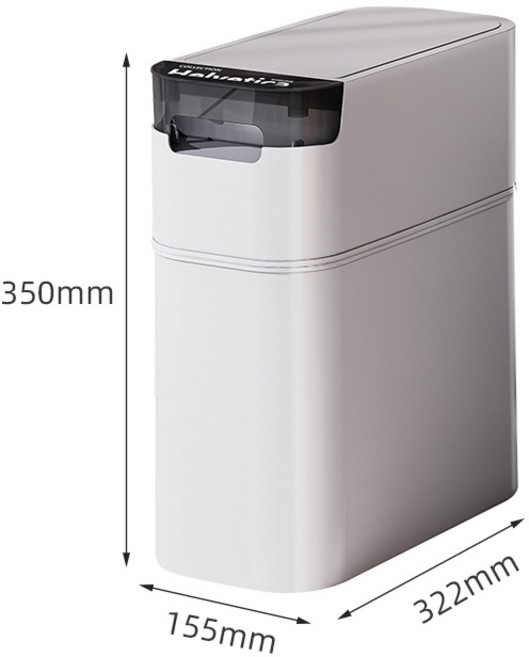스타일닥터 가정용 대용량 쓰레기통 주방 거실 누름식 쓰레기 수납통, 화이트