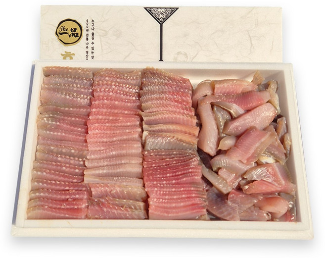 [나주수산] 영산포 숙성 홍어회 모둠1kg 칠레 중간삭힘 진공, 1개, 1kg