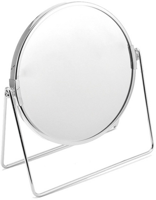 픽커스 양면 원형 탁상 확대 거울, 실버