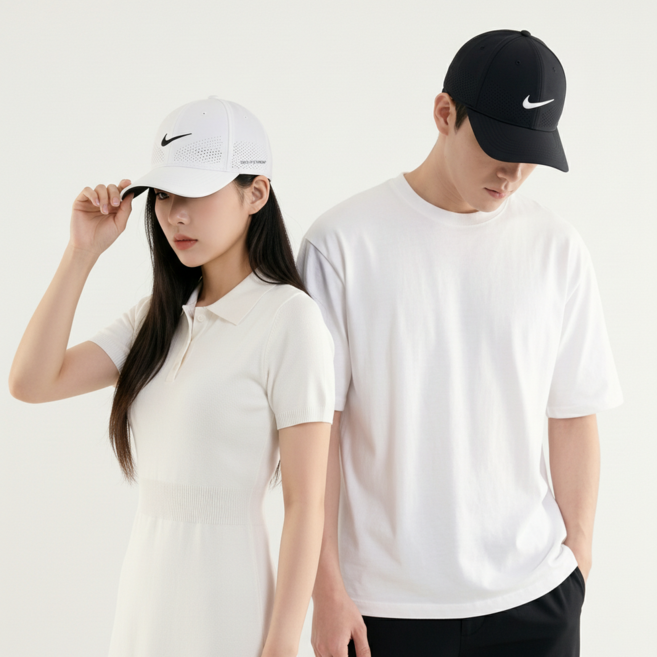 나이키 골프 모자 드라이핏 액티브 러닝 볼캡, 블랙, 1개