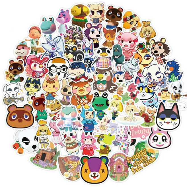 동물들이 사는 숲 캐리어 노트북 다꾸 꾸미기 스티커 예쁜 방수 리무버블, 100개