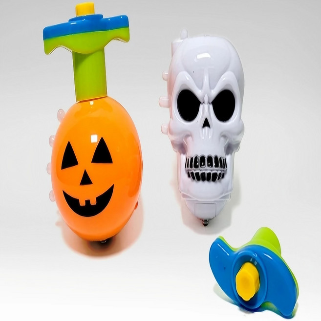 알뜰살림 팽이 스피드 할로왼 LED 멜로디 장난감, 4개, 할로윈 불빛 멜로디 스핀팽이(4개)