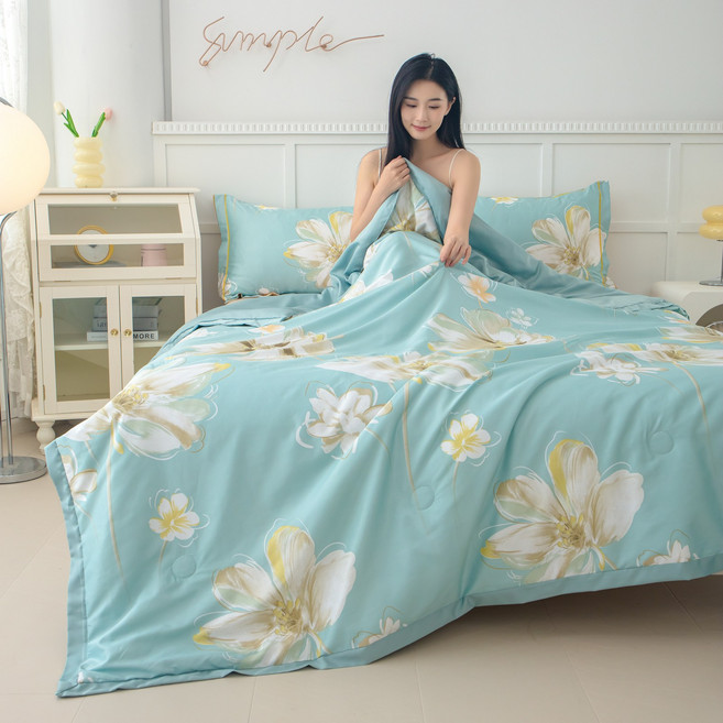 [봄 특별기획 한정특가] 놀차 간절기 실크촉감 날염 항균 차렵이불