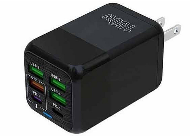 MOSL 150W 多孔充電器 PD 快充 USB 充電頭 適用於手機, 黑色-多口充電器, 1個
