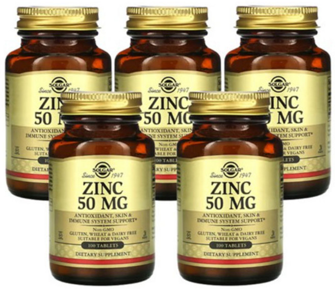 솔가 아연 50mg 100정, 5개