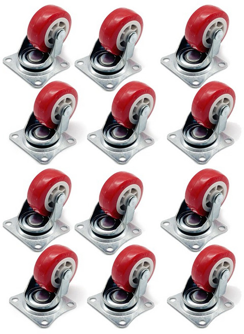아이베란다 레드 우레탄 가구 바퀴 규격, 회전바퀴 38mm JD, 12개