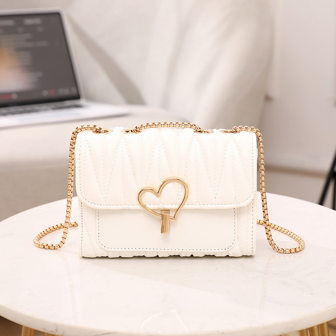 SHOPPI 러블리 하트 데일리 가죽 퀼팅 숄더백 크로스백 핸드백