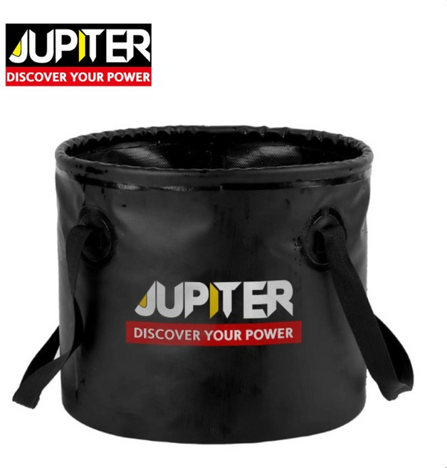 주피터 접이식 물통 30리터 세차버킷 캠핑 자바라 휴대용 낚시 두레박, 블랙, 30L