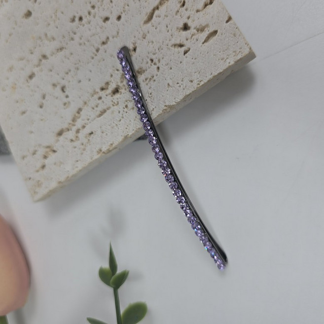 1p 8cm 스톤 큐빅 실핀 헤어핀 앞머리 옆머리 고정 머리핀