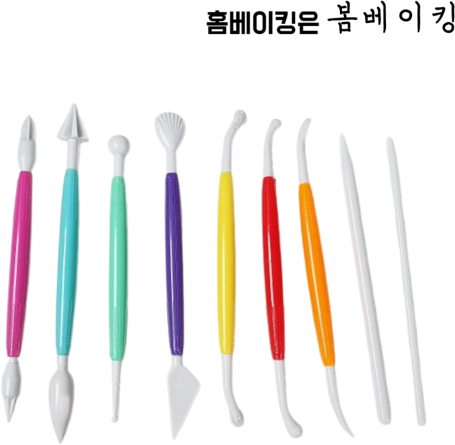 마지팬도구 9종 화과자 슈가크래프트 떡공예 설탕공예 앙금플라워 마지판 베이킹 재료, 1세트