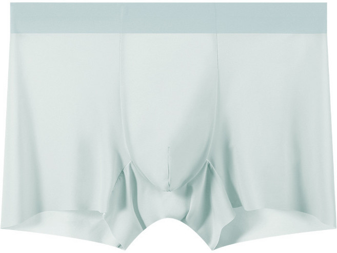 夏季新款超薄冰絲內褲男10A抑菌襠生蠔素彈力透氣舒適無痕平角褲