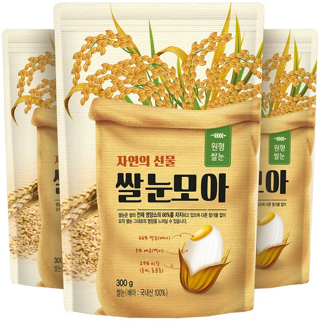 현대농산 국산 쌀눈 300g, 3개