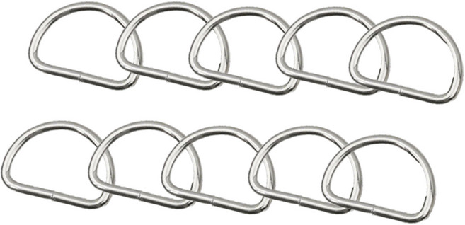D링 연결고리, 10개, 실버