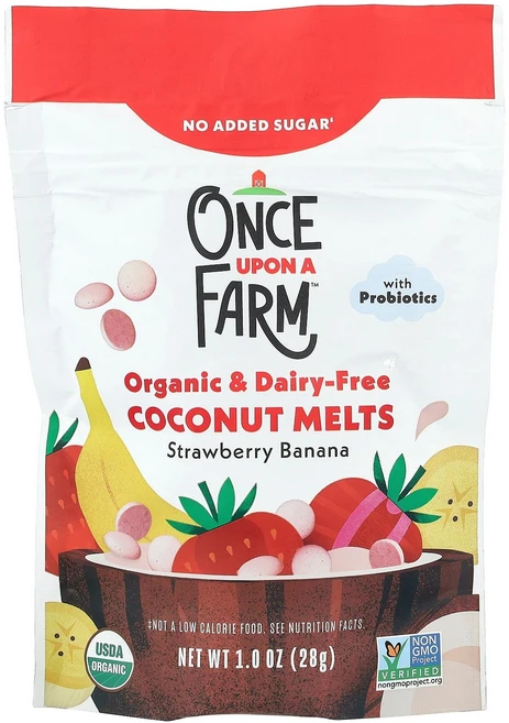 Once Upon A Farm 유기농 코코넛 멜트 유아용 딸기 바나나 28g(1oz) Farm (원스 어폰 어 팜), Once Upon A Farm, 유기농 코코넛 멜트,, 28g, 1개 - 쿠팡