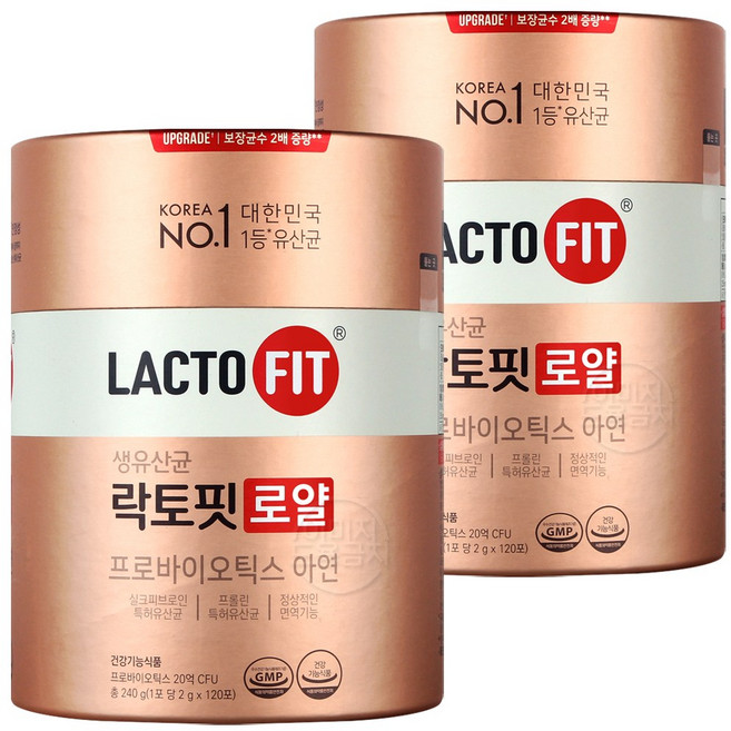 종근당건강 생유산균 락토핏 로얄 2g X 120포 X 2개