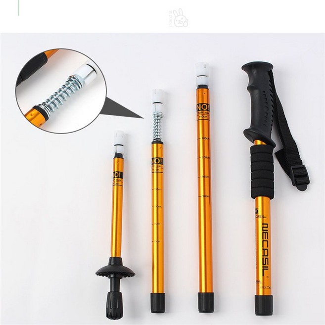 롱스팜 골드 4단 접는 지팡이 (110cm) 등산필수템