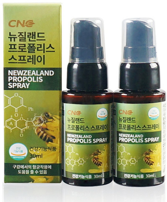 뉴질랜드 프로폴리스 스프레이 1+1 특판 /플라보노이드/ 페퍼민트 /마누카꿀, 2개, 30ml