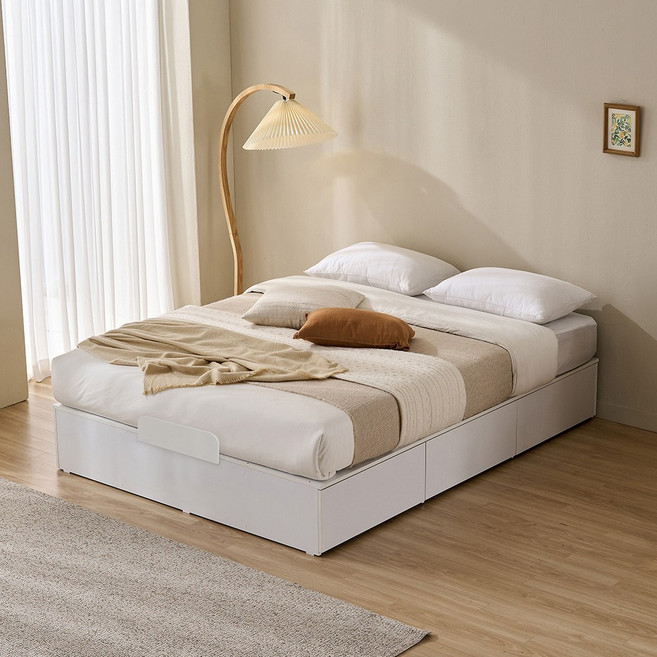 동서가구 토리 무헤드 450 수납침대 Q (매트 제외) DF645694, 오크