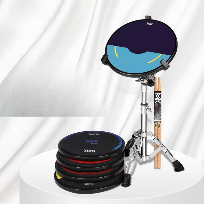 소형 악기 트레이 보면대 펄커션 리허설 퍼커션 드럼, 1개, 상세페이지 참고, 불꽃)+드럼스틱+스네어 드럼 스탠드 12인치
