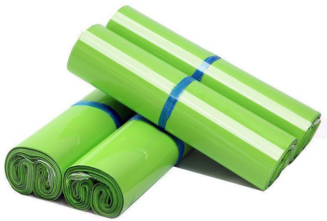 加厚防水彩色快遞袋 50x65cm 電商物流打包袋 100只裝 12絲, 1個, 全新料 果綠 ,28*42 100只 12絲