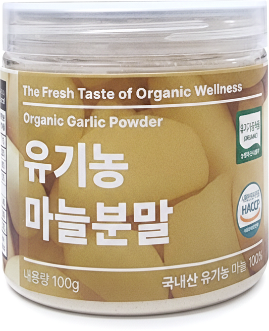 [캔시머] 국내산 유기농 마늘 가루 분말 #무료반품 #무료배송, 유기농 마늘분말 100g, 100g, 1개