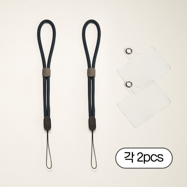 디어플레이스 휴대폰 심플 스포츠 도난방지 핸드 스트랩 + 태그홀더, 1세트, SH1 x 네이비